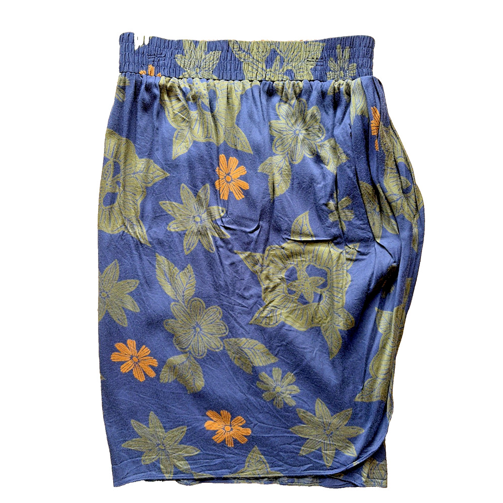 Vintage VTG Weathervane Petites Union Made USA Faux‎ Wrap Dark Floral Skirt 8